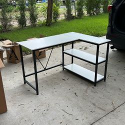 White Corner Desk 