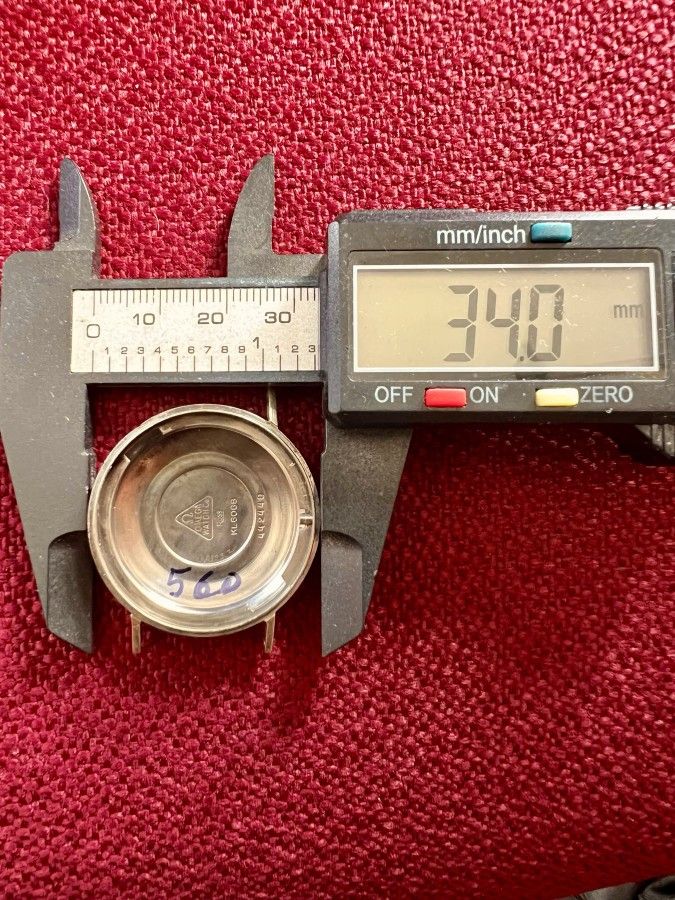 Vintage Stainless Steel Case Omega With Yellow Gold Capped Lugs. 