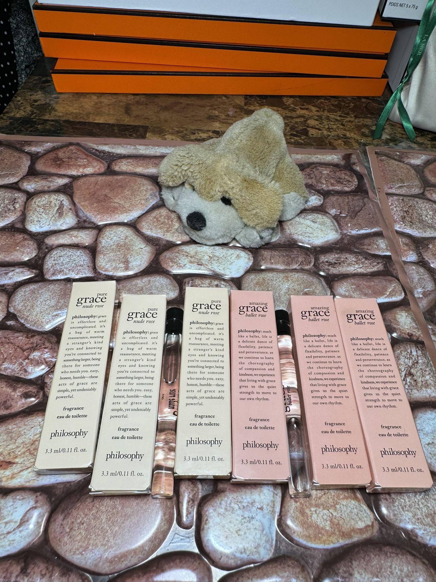 (6) Philosophy amazing and pure grace samples 3.3ml each