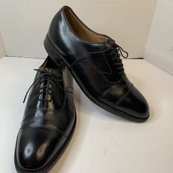 Johnston & Murphy Optima Men Sz 9.5 USA Dress Shoe  Leather 