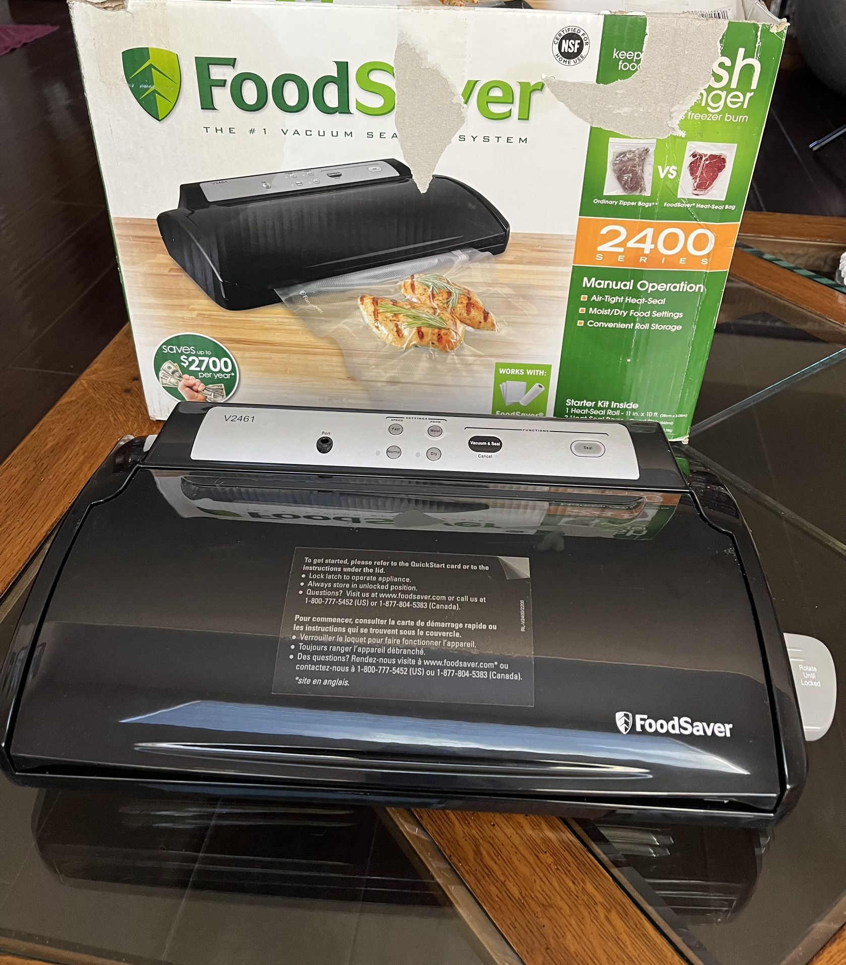 FoodSaver V2461 Vacuum Food Sealer System 2400 Series Storage Version