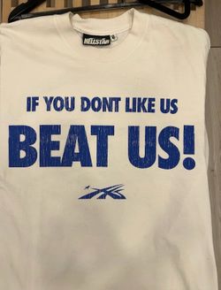 Authentic Hellstar Beat Us! T-shirt White/Blue