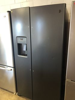 New Ge slate finish fridge with 1yr warranty