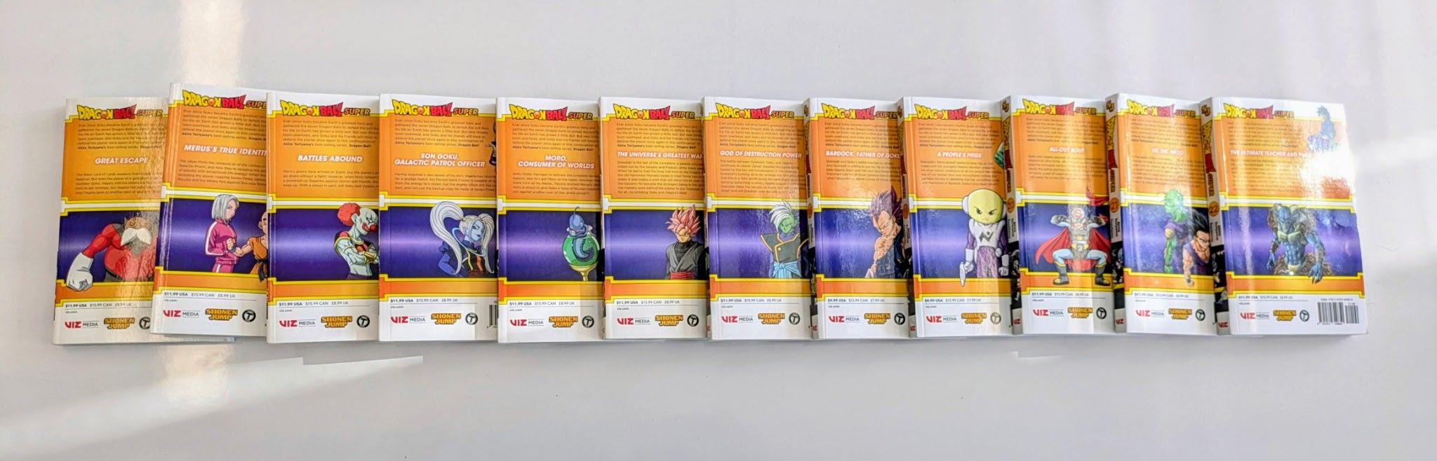 Dragon ball super books vol. 11-22