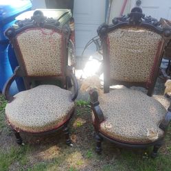 VICTORIAN ERA CHAIRS c.1890 ANTIQUE