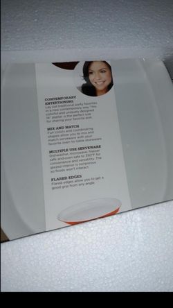 Rachel Ray orange serving platter