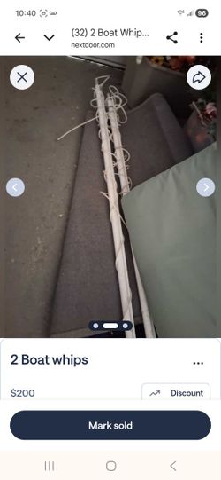 2 Boat Whips - 8 feet / 9 inches