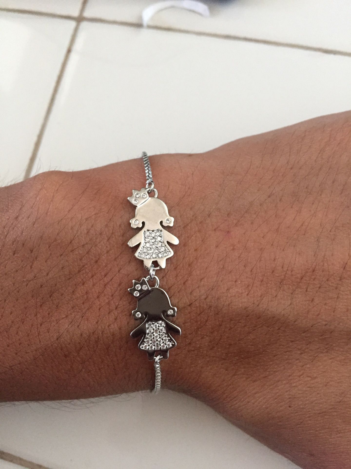 Bracelet with 2 girls charms