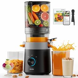 Aeitto Juicer Machines With 3-in-1 Multi-Juicer (Juice/Sorbet/Nut Milk), 6.0" Extra Large Chute For Fruits and Vegetables, Self Feeding & Hands-Free,