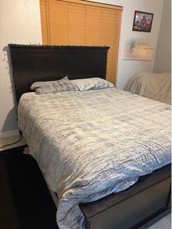 Queen Size Bed Frame + Mattress Set – Good Condition