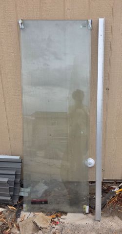 Puerta doble de cristal para baño