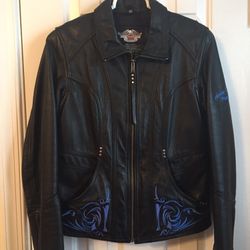 Black Leather Harley Davidson Jacket