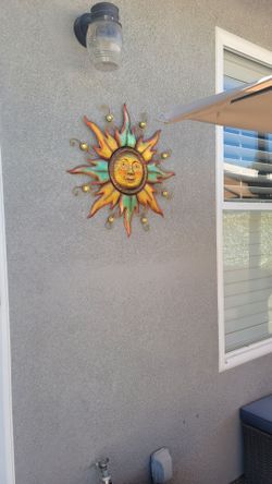OUTDOOR PATIO WALL DECOR 1 METAL SUN
