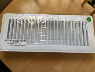 White Floor Register 4" x 12"