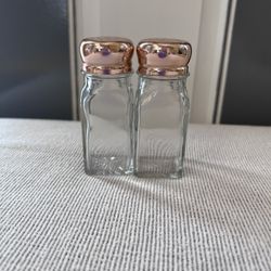 Pair Of Pink Salt And Pepper Shakers 
