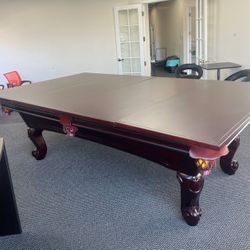 Pool Table With Dinning Top ( Free Delivery & Set Up & New Color Felt Of Your Choice ) 