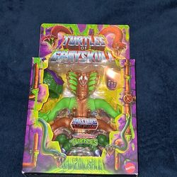 Masters of the Universe Origins Turtles of Grayskull Deluxe Mutated King Hiss action figure. 