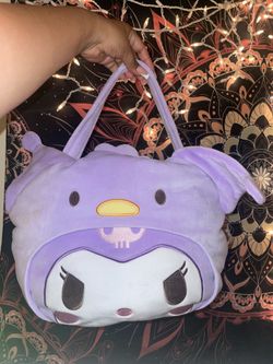 Kuromi Hello Kitty plush basket