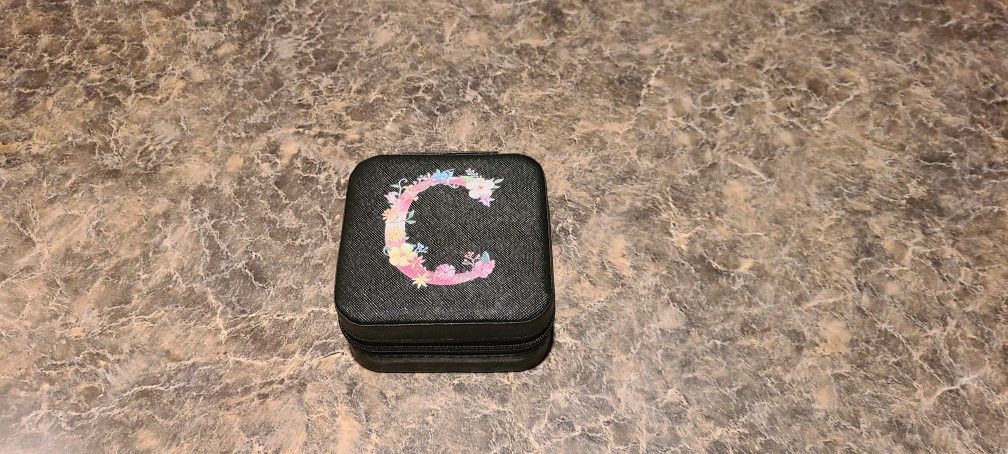 Monogrammed Compact Jewelry Box