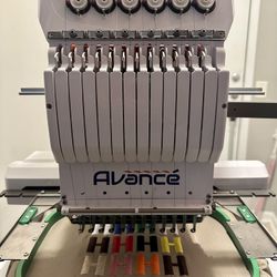  Avancé 1201C Commercial Embroidery Machine – Like New, Under Warranty
