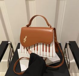 Piano Keys Crossbody Handbag with Top Handle