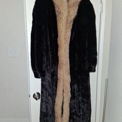 Black DIAMOND  MINK FOX COLLAR
