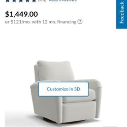 Lazyboy Fabric Chair Swivel