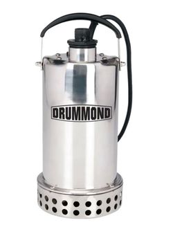 DRUMMOND 3/4 HP Submersible Utility Pump, Stainless Steel Construction, 4400 GPH