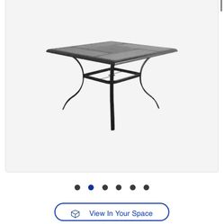 Style Selections  Pelham bay Round Outdoor Dining Table 48-in W x 48-in L with Umbrella Hole