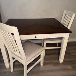 Dining Table With Three Chairs
