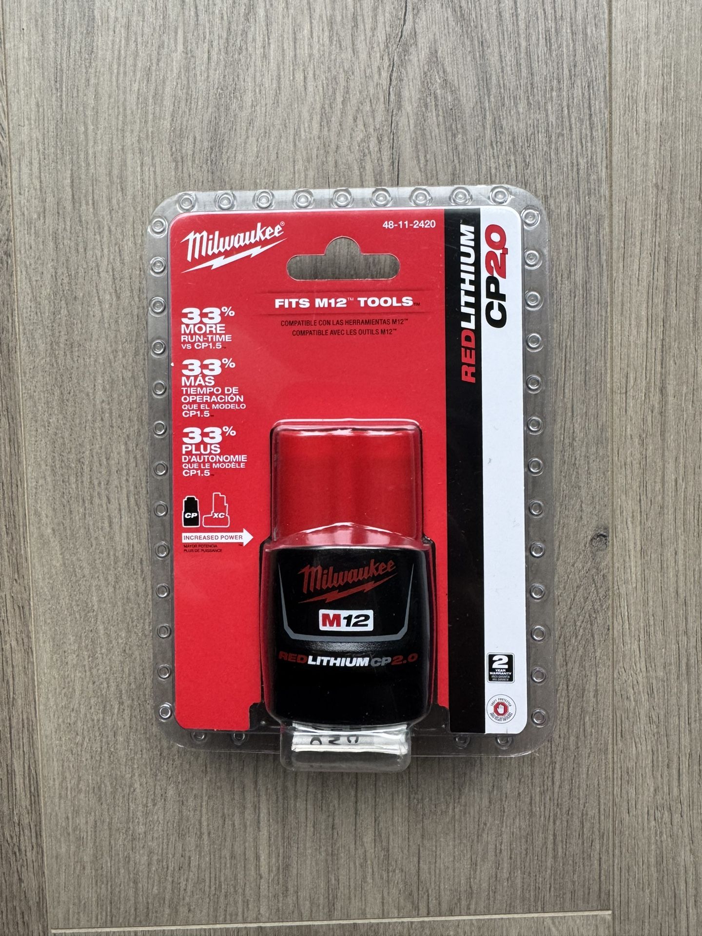 New M12 12-Volt Lithium-Ion 2.0 Ah Compact Battery