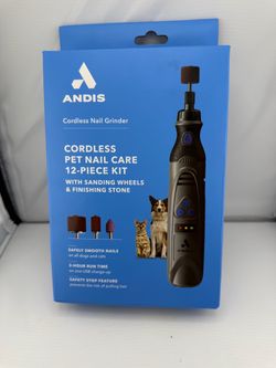 Andis Cordless Pet Nail Grinder 12-Piece Kit