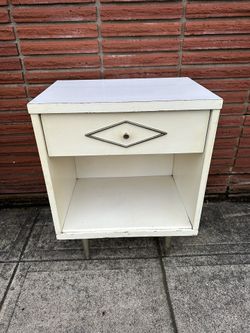 Mid-Century Nightstand With Cubby 