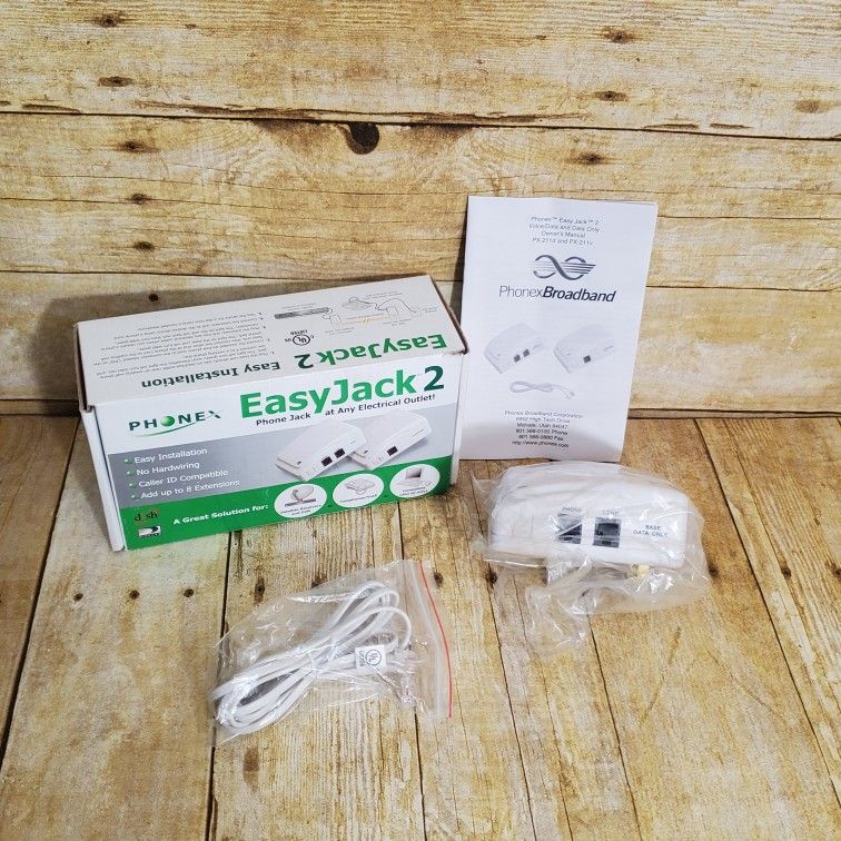 Phonex Easy Jack 2 PX-211 Phone Jack Phone to Power Base Extension New Open (1)