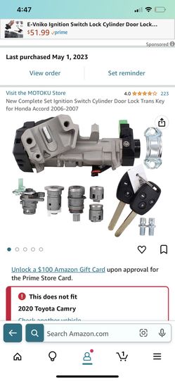 Brand New Honda Accord Ignition Set
