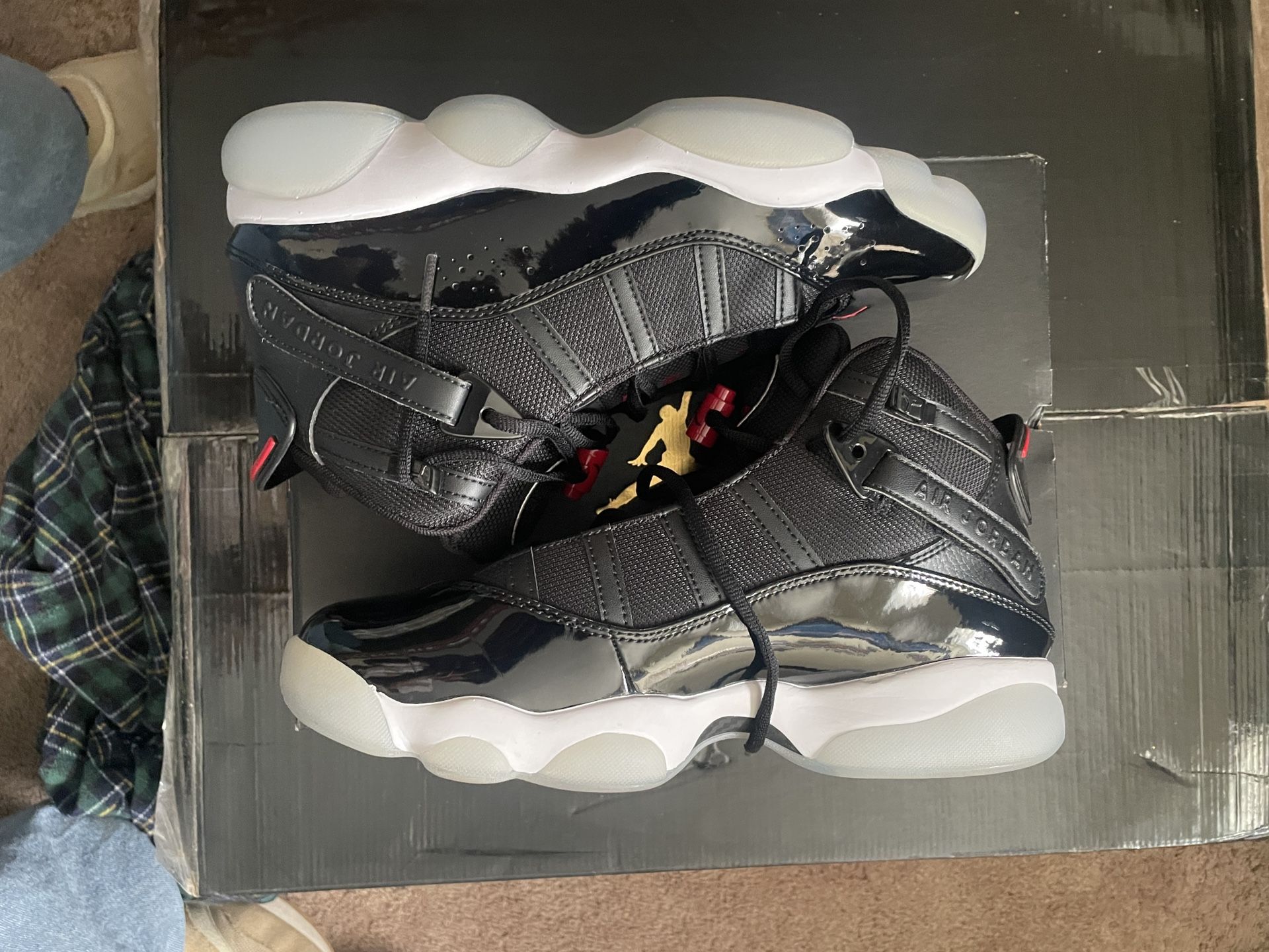 Air Jordan 6 Rings Black Gym Red'