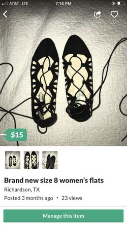 Size 8 flats