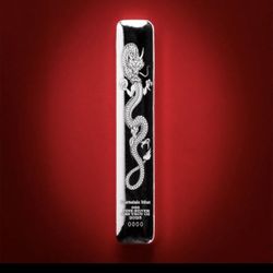 2025 Lucky Dragon Silver Bar - 8.88 oz .999 Fine Silver Bullion Bar 