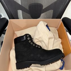 Louis  Vuitton  x Timberland 6-In Ankle Boot Black monogram