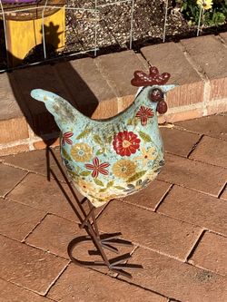 Farmhouse Deco Metal Rooster 10 x 5 x 17 New