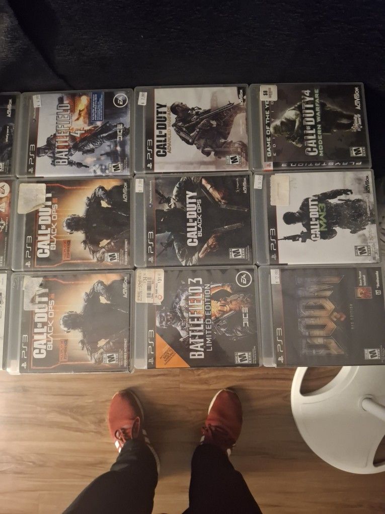 I am selling PlayStation 3 video games, I have 93 video games, and I am selling them for $10.00 each.