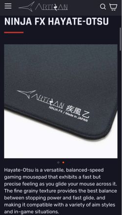 Artisan Hayate Otsu v1 Gaming Mousepad (Used, mouse not included)