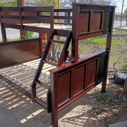 Loft bed Frames. Twin over a full,  easy assembly and Boxspring not require.