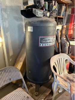 Campbell hausfeld !!!! Air tank  pump etc.. this one return about thousand dollars made me offering he must make me offer it. I like 500 or best offer
