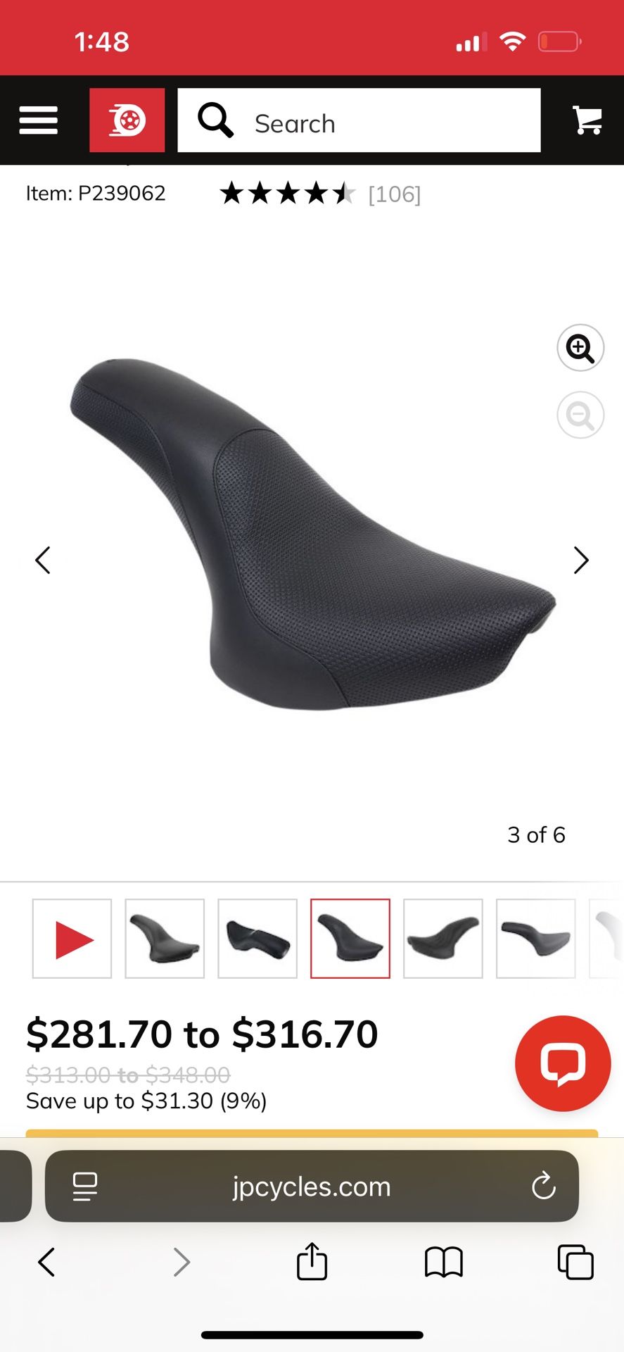 Saddlermen Profiler Seat For Harley Soft tail 2000 To 2006 New