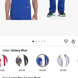 Cherokee Scrubs Set for Men Blue