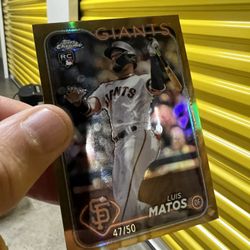 2024 Topps Chrome Baseball Luis Matos GOLD Rookie Card /50