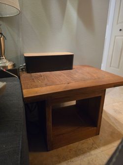 Two Solid Wood End Tables