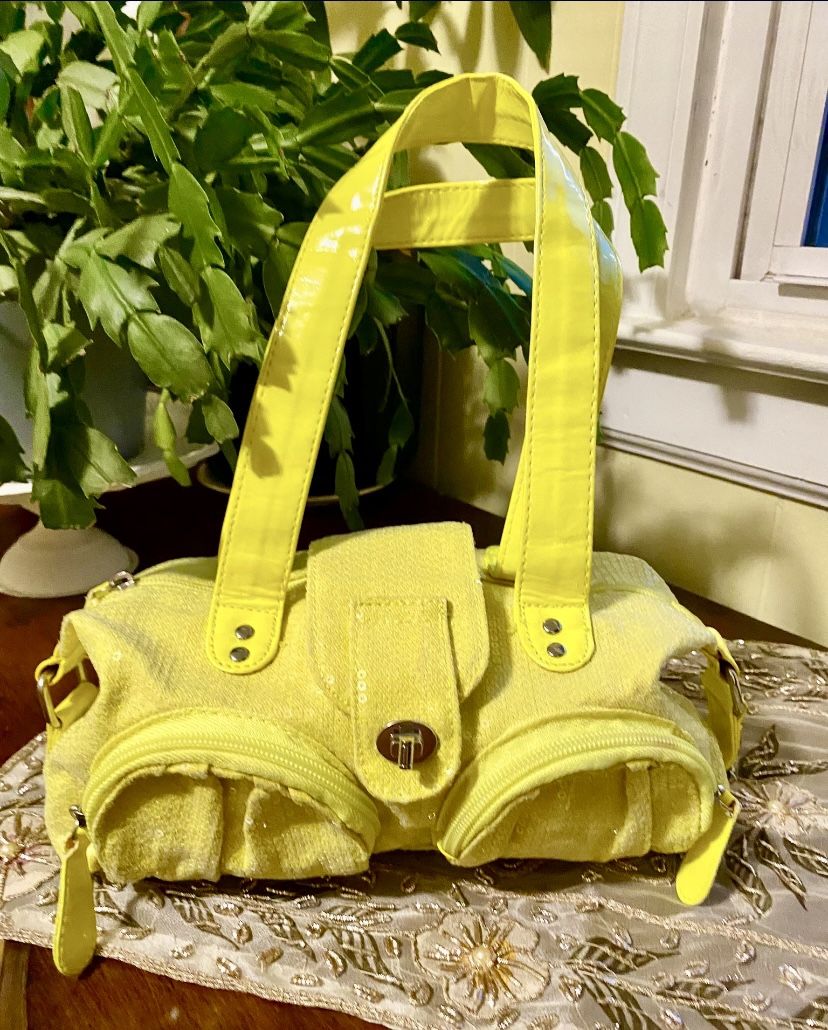 Target Yellow Sequin Barrel Purse