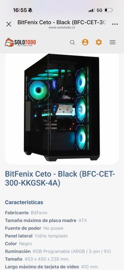 BitFenix Ceto Gaming PC Case w/ 4 ARGB Fans – Brand New